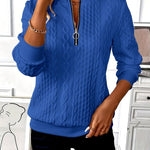 Amalie | Cozy Zip-Up Cable Knit Sweater