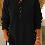 Women's Solid Color Crew Neck Long Sleeve Casual Loose Knit Pullover