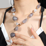 Vintage-style Irregular Beaded Necklace