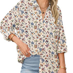 Zeagoo Womens Linen Button Down Shirts Long Sleeve Cotton Tops (US Only)