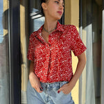 Zeagoo Womens Button Down Shirts Rolled Cuffed Shirt