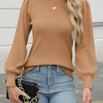 Zeagoo Womens Sweaters Fall Long Sleeve Shirts Ribbed Knit Outfits