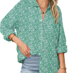 Zeagoo Womens Linen Button Down Shirts Long Sleeve Cotton Tops (US Only)