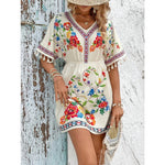 Isla Pemberton | Boho Floral Mini Dress For Women