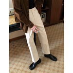Retro Mid-waist Casual Straight-leg Loose Suit Pants