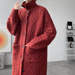 Retro Twist  Loose Over-the-knee Windbreaker Jacket