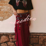 Nashville Night Out Colorful Tassel Bikini Fun Pattern Loose-fitting T-shirt
