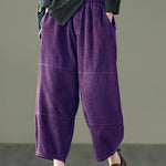 Organic Chocolate High Waist Wide Leg Fall Pants Corduroy