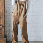 Women's Cozy Corduroy Loose Fit Overalls