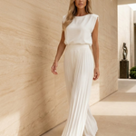 Bianca Moretti | Elegant Pleated Jumpsuit For Women