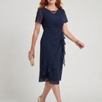 Eira | Short Sleeve Layered Hem Midi Dress