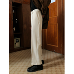 Retro Mid-waist Casual Straight-leg Loose Suit Pants