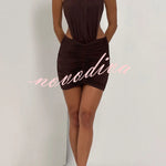 Thekla Ruched Cut-Out Mini Dress