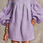 Sienna Lantern Sleeve Off-The-Shoulder Dress