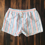 Blue Quick-drying Striped Beach Shorts