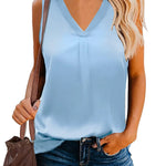 Zeagoo Women's Silk Satin Tank Tops