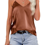 Zeagoo Women's Silk Satin Tank Tops