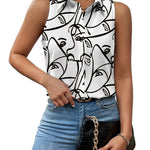 Zeagoo Sleeveless Blouses Casual Button Down Shirts