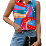 Zeagoo Sleeveless Blouses Casual Button Down Shirts