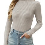 Zeagoo Women's Turtleneck Sweaters Fitted Long Sleeve Shirts