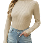 Zeagoo Women's Turtleneck Sweaters Fitted Long Sleeve Shirts