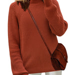 Zeagoo Women's 2024 Fall Turtleneck Sweaters Loose Knit Pullover