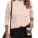 Zeagoo Womens Long Sleeve T Shirts Casual Mock Neck Tops