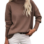 Zeagoo Women's Turtleneck Sweater Fall Winter Chunky Knitted Pullover