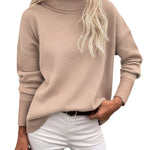 Zeagoo Women's Turtleneck Sweater Fall Winter Chunky Knitted Pullover