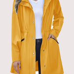 Zeagoo Women Rain Jacket Waterproof Lightweight Long Hooded Raincoat