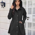 Zeagoo Women Rain Jacket Waterproof Lightweight Long Hooded Raincoat