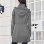 Zeagoo Women Rain Jacket Waterproof Lightweight Long Hooded Raincoat