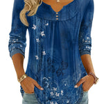 Zeagoo Dressy Casual Fashion V-neck Fall Blouses for Women Casual Work Office Loose Fit 2026 | Under $40