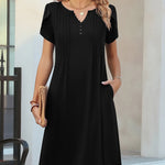 Zeagoo Women's Casual A-Line Short Sleeve Mini Dress with Pockets (US Only)