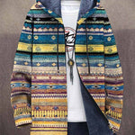 Marigold | Artisan-Patterned Hooded Cardigan