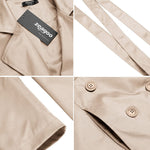 Zeagoo Women's Trench Coats Double-Breasted Long Coat with Belt (Us Only)