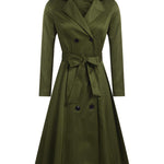 Zeagoo Women's Trench Coats Double-Breasted Long Coat with Belt (Us Only)