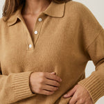 Laura - Jersey de Punto con Cuello Elegante
