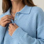 Laura - Jersey de Punto con Cuello Elegante