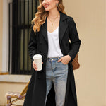 Zeagoo Women's Trench Coats Double-Breasted Long Coat with Belt (Us Only)