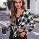 Zeagoo Womens Button Down Blouses Casual Flannel Plaid Shirts Long Sleeve Work Tops