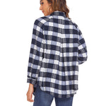 Zeagoo Womens Button Down Blouses Casual Flannel Plaid Shirts Long Sleeve Work Tops