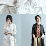 Bohemian lapel Button Down cotton top silhouette Organic Fashion beige Plus Size Clothing blouses Summer