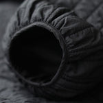 Boho Black O-Neck Button Patchwork Winter Jackets Long sleeve