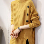 Boutique Khaki Turtleneck Thick Fall Winter Knit Sweater