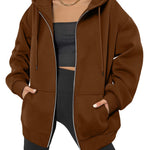 Zeagoo Women's Oversized Zip Up Hoodies