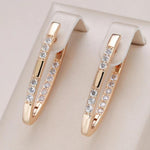 Elegant cubic zirconia gold earrings