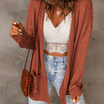 Zeagoo Women's 2023 Fall Winter Cardigan Sweaters Long Sleeve Open Front Cable Knit Outwear Coat with Pockets