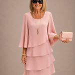 Elise | Elegant basic half sleeve dress