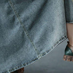 Chic Blue Retro Patchwork A Line Summer  Skirts Denim